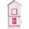 Donco Kids Sweetheart Twin Over Twin White & Pink House Bunkbed - 3 of 4