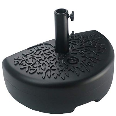 Sunnyglade 40 lb Half Moon Shaped Water Filled Umbrella Base Patio Umbrella Stand