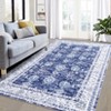 Foldable Chenille Persian Flower Rug, Ultra-Soft, Kid & Pet Friendly, Durable Edges, Easy to Clean and Portable - 4 of 4