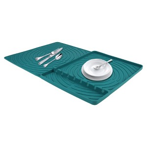 REGALWOVEN Silicone Dish Drying Mat for Kitchen Counter, Easy Clean Kitchen Mat, Silicone Mat, Fits Under Dish Rack 1 Pc - 1 of 4