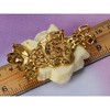 Anna-Kaci Enamel Cream Rose Flower Golden Tone Brooch Pin with Aurora Borealis Crystal Rhinestone Pendant - Yellow - 4 of 4