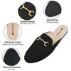Alpine Swiss Erin Womens Flat Mules Loafers Round Toe Blackless Slide on Shoes - 3 of 4