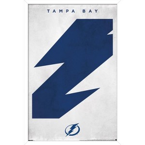 Trends International NHL Tampa Bay Lightning - Logo 25 Framed Wall Poster Prints - 1 of 4