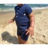 Gender Neutral Boy's Camborne Henley Romper - ME & HENRY - image 2 of 3