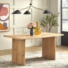 Lifestorey 7pc Blakely Modern Rectangular Dining Set Light Oak/Beige - 4 of 4