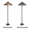 Chloe Lighting Innes Tiffany-style Blackish Bronze 2 Light Victorian Floor Lamp 18" Shade - 4 of 4
