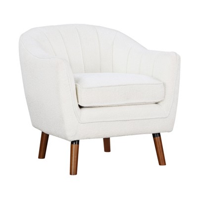 NicBex Chenille Accent Chair,Upholstered Living Room Chairs with Stitched Back and Wood Legs,Mid-Century Armchair,Accent Chairs for Living Room