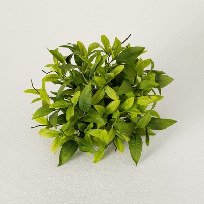 Sullivans Artificial 5.5" Ruscus & Twig Orb, Green