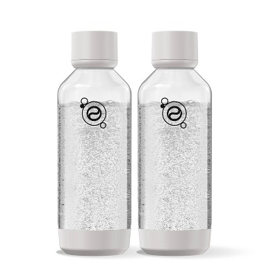 Sodastream 2pk 1L White Fizz and Refresh Plastic Carbonating Bottle ...
