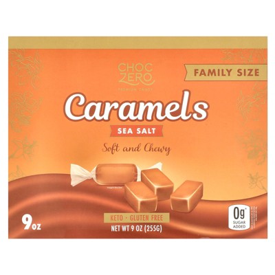 ChocZero Sea Salt Caramels, Family Size , 9 oz (255 g)