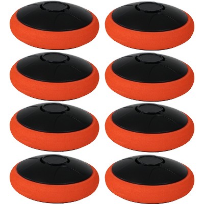 Sunnydaze Indoor Replacement Durable Plastic Electronic Rechargeable Hover Air Hockey Puck - 2" - Red and Black - 8pk