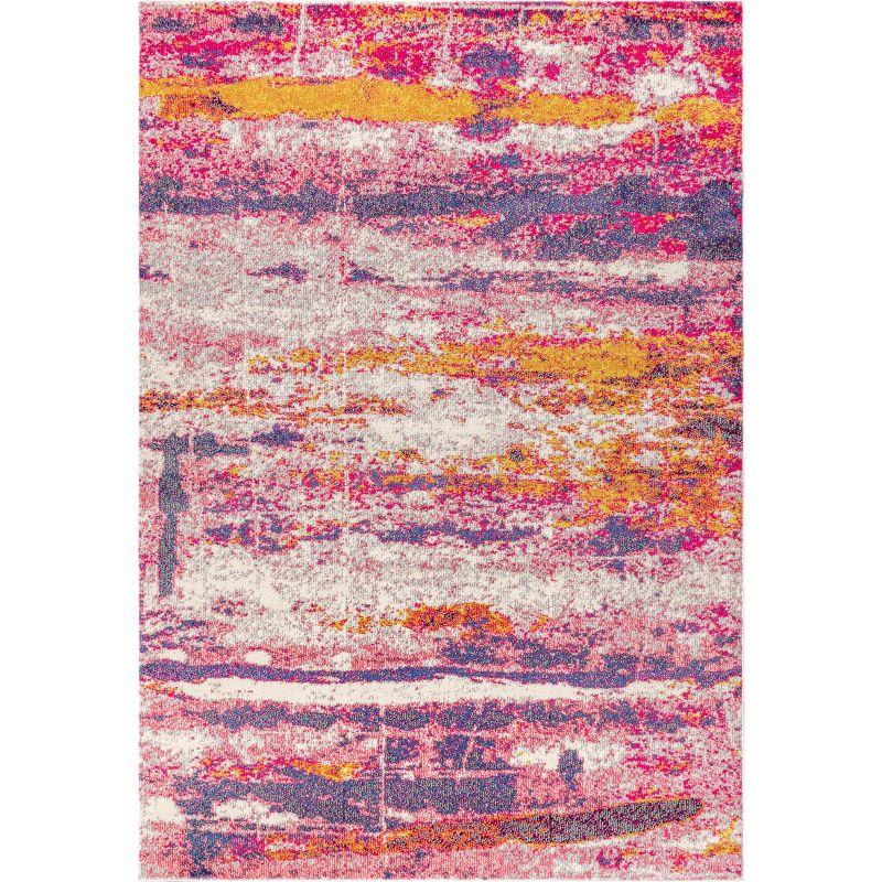 Contemporary POP Modern Abstract Brushstroke Area Rug, 3 of 14