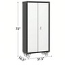 72-Inch Lockable Rolling Tool Cabinet with Pegboard, 4 Adjustable Shelves, Magnetic Doors & Lockable Wheels - 2 of 4