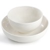 Elama Nikki 18 Piece Ribbed White Porcelain Dinnerware and Serving Bowl Set - 3 of 4