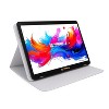LINSAY® 10.1" Octa Core  256GB Storage Android 15 Tablet Dual Camera Android with White Leather Case - 2 of 4