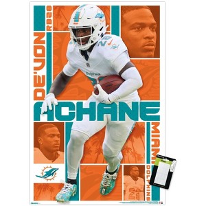 Trends International NFL Miami Dolphins - De'Von Achane 25 Unframed Wall Poster Prints - 1 of 4