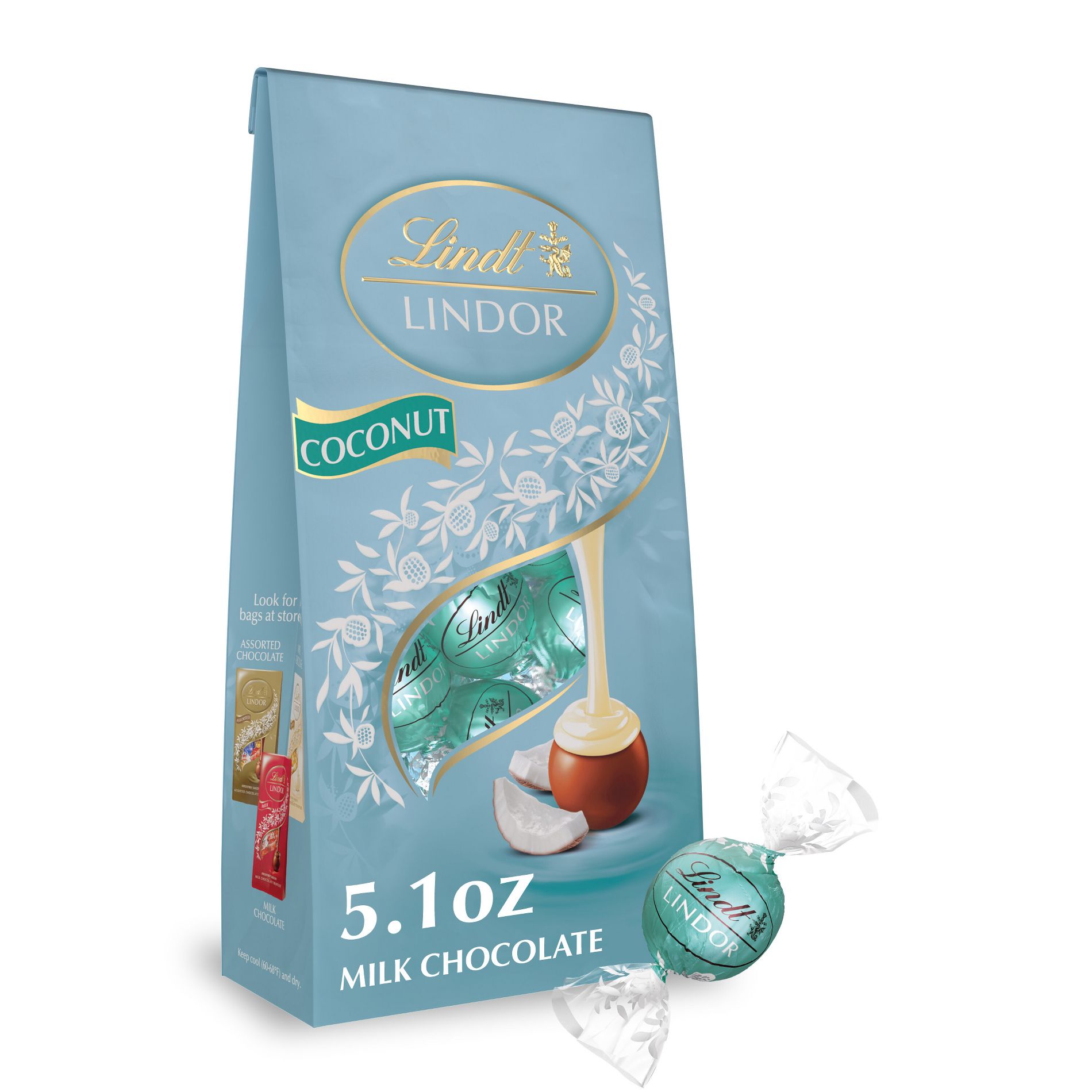 LINDOR Coconut Chocolate Bag - 5.1oz