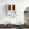 Sapphtopaz Modern Wall Bathroom Cabinet with Door & Open Shelves Wooden Bathroom Cabinet Over The Toilet Wall Storage Cabinet,Medicine Cabinets - 4 of 4