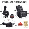 Electric Power Lift Recliner Armchair with Heat and Massage, Dual Motor Chenille Reclining Chairs with Infinite Position, Remote Control - Koiai - 4 of 4