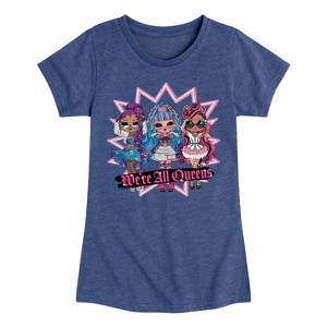 Girls' - LOL Surprise! - We're All Queens Fitted Short Sleeve Graphic T-Shirt - 1 of 4