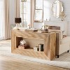 HDZNVF 59in Wood Console Table, Farmhouse Fluted Entryway Table with Storage, Long Sofa Table Behind Couch - 2 of 4