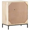 vidaXL Sideboard 23.6 in.x13.8 in.x27.6 in. Solid Mango Wood and Natural Cane - 4 of 4