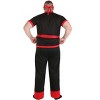 HalloweenCostumes.com 2X  Men  Plus Size Ninja Costume | Plus Size Costumes for Halloween Parties, Cosplay, and Events, White/Black/Red - image 2 of 2