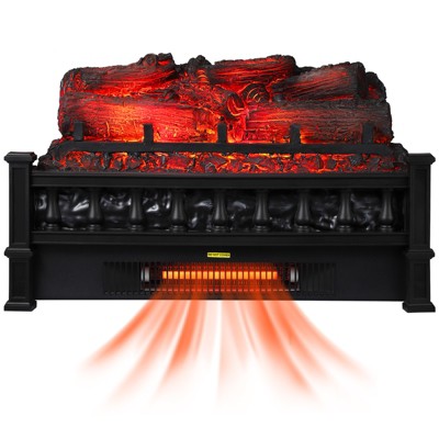 20 Inches Electric Fireplace Insert Log, 1500w Fireplace Heater with Overheat Protection, Child Lock