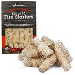 Camerons All Natural Firestarters- 50 Pack- Lightning Fast Lighters for Barbecue Grill, BBQ Charcoal, Campfire, Fireplace.