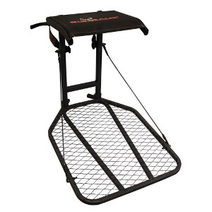 Big Game Treestands Captain Hang-On Lightweight Steel Treestand, Flip-Back 14" x 12" Flex-Tek Seat, 300 lbs Weight Rating, Foot Platform - 1 of 4
