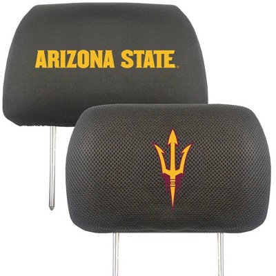 NCAA Arizona State Sun Devils University Embroidered Head Rest Cover Set - 2pc