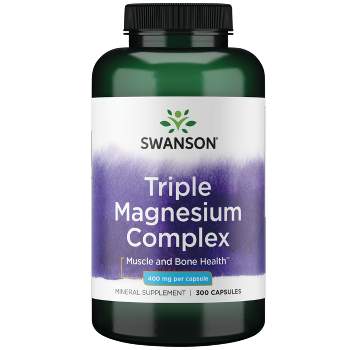 Swanson Mineral Supplements Triple Magnesium Complex 400 mg Capsule 300ct