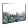 Kate and Laurel Sylvie Lush Green Forest On A Foggy Day Framed Canvas by The Creative Bunch Studio, 23x33, Gray - 2 of 4
