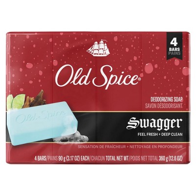 Old Spice Bar Soap for Men, Swagger, 3.17 oz, 4 Bars