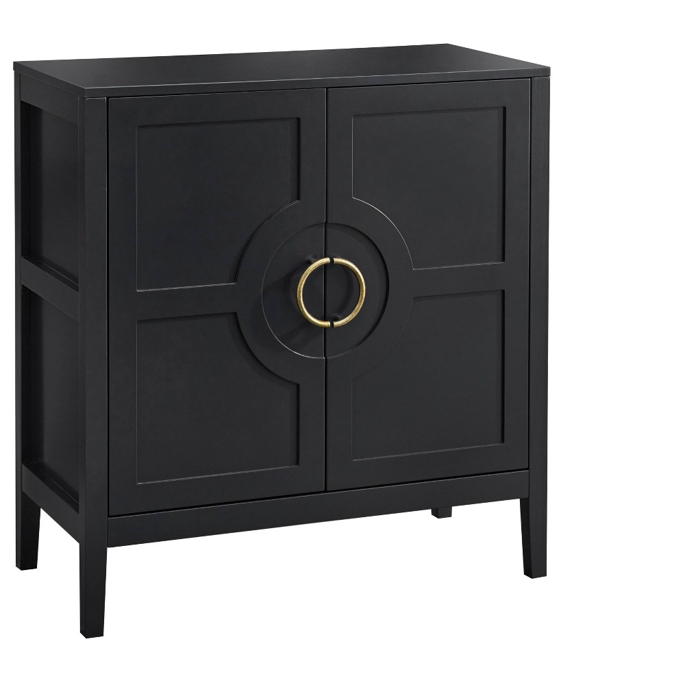 Photos - Dresser / Chests of Drawers Leelah Console Cabinet Black - Lifestorey