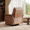 Swivel Rocker Chair，Recliner Chair for Adults, Upholstered Fabric Glider Recliner Nursery Chair with Double-Layer Armrests，for bedroom，Living Room - 4 of 4