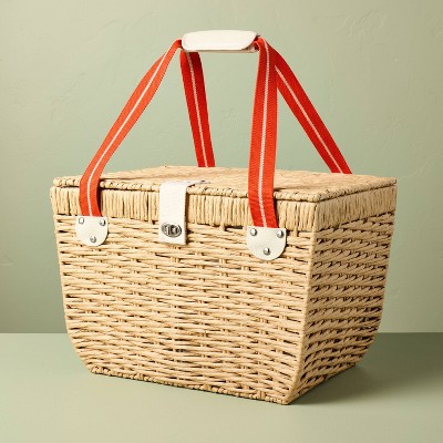 Woven Paper Picnic Basket Tote - Hearth & Hand™ with Magnolia