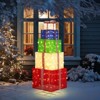 Karl Home 6FT Lighted Colorful Gift Box Tower Christmas Decorations - 2 of 4