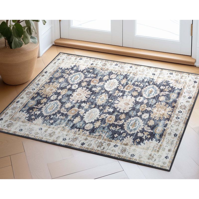 Well Woven Elle Basics Gala Non-Slip Rubber Backed Washable Modern Vintage Area Rug for Bedrooms, Living Room, Dining Spaces, Kitchens & Entryways, 3 of 10