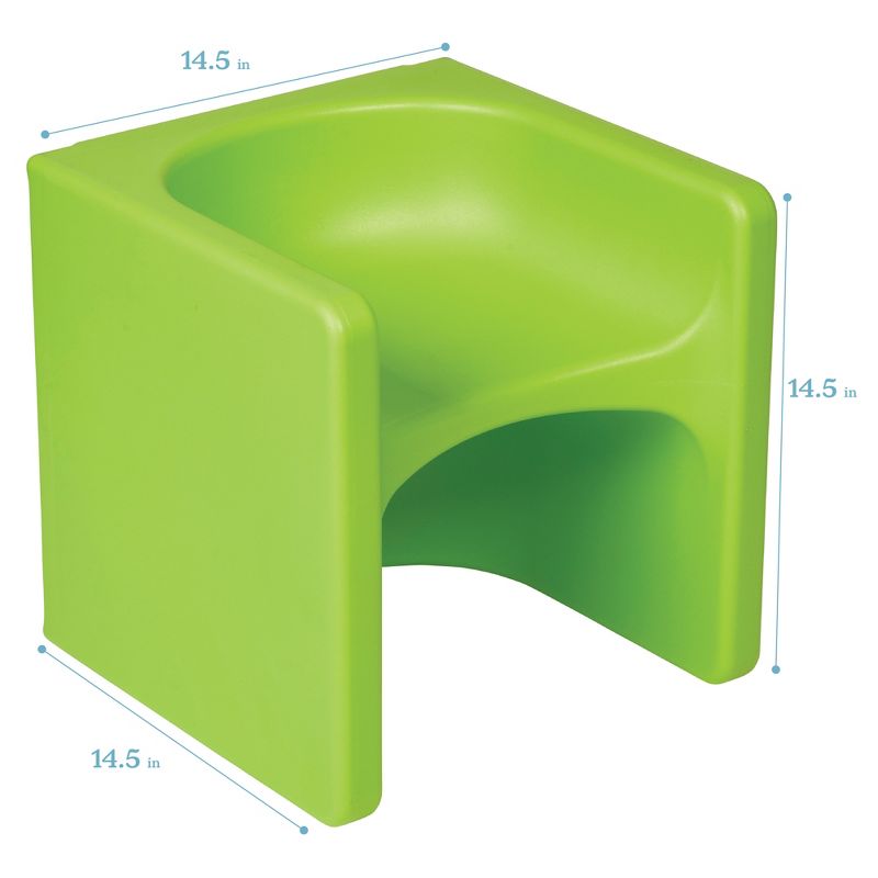 ECR4Kids Tri-Me Adaptable Kids Cube Chair, Indoor Outdoor Plastic, 3-in-1 Multipurpose Table/Seat, 3 of 15