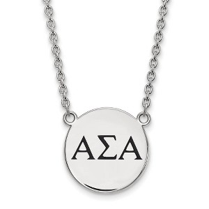 Black Bow Jewelry Sterling Silver Alpha Sigma Alpha Greek Life Necklace 18 Inch - 1 of 4