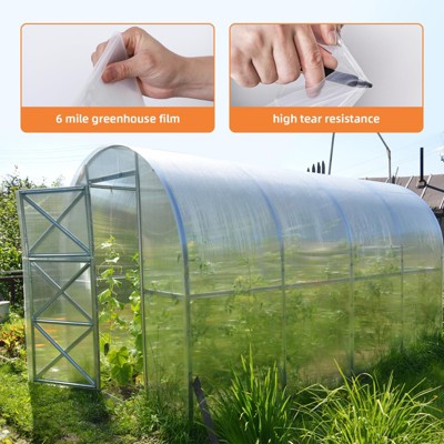 Garvee Greenhouse Plastic Sheeting Film Cover , Plastic Sheeting UV Resistant for Farm, Garden, Windproof Frost& Dust Proof