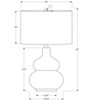 Monarch Specialties Lighting 25inchH Table Lamp Ivory / Cream Shade Cream Ceramic Contemporary - 3 of 4
