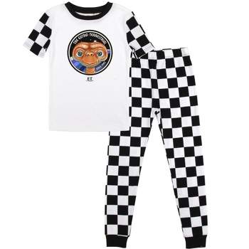 E.T. 2-pack Boy's Black & White Checkered Pajama Set