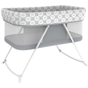 Ingenuity Snooze & Stow Rocking Portable Folding Bassinet - Sheppy (Gray) - 1 of 4