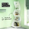 Yukimo 70"H 5-Tier Wall Corner Bookshelf, White Corner Shelf Storage Rack Plant Stand for Bedroom, Living Room, Office - 3 of 4
