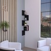 SEVOBAL Utility Storage Shelves Corner Floating Shelf Four-Tier Modern Display for Living Room and Bedroom, Black, 9.8"*9.8"*51.5" - 2 of 4