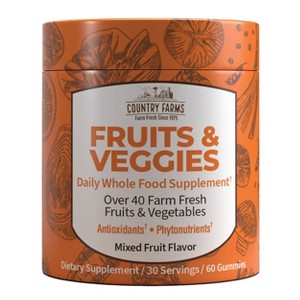 Country Farms Vegan Fruit & Veggie Gummies - 60ct - 1 of 4