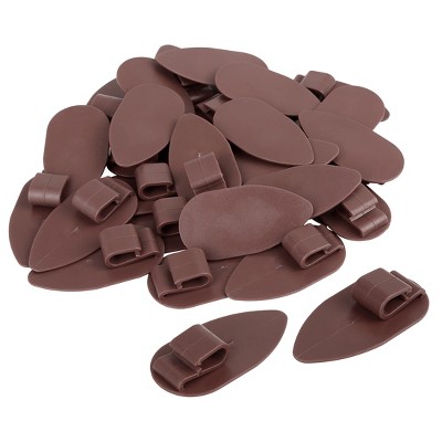Unique Bargains Universal Car Floor Mat Clips Fixing Grips Anti Slip Buckle Brown 30 Pcs