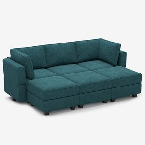 Belffin Modular Terry Sleeper Sofa with Storage Seat (6 Seats + 5 Sides) - 1 of 4
